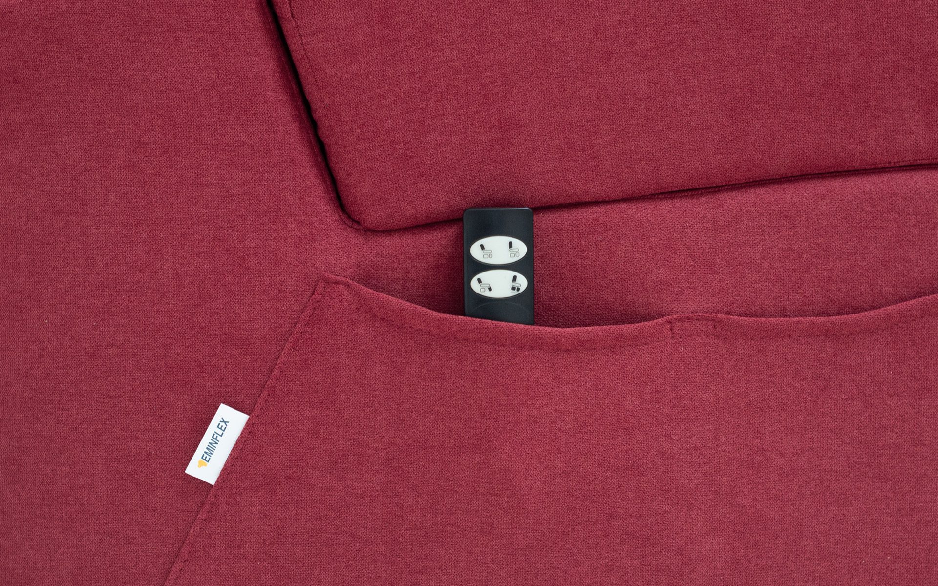 Eminflex Materassi Poltrona Parigi motorizzata particolare tasca portatelecomando