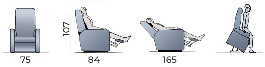 Eminflex Materassi Poltrona Lisbona misure e ingombri