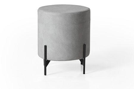 Pouf con piedi in ferro