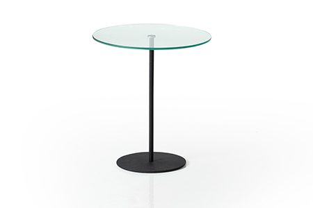 Eminflex Materassi tavolino con piano rotondo in vetro