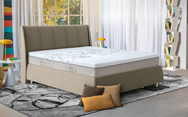 Eminflex Materassi Diamond matrimoniale con letto ambientato