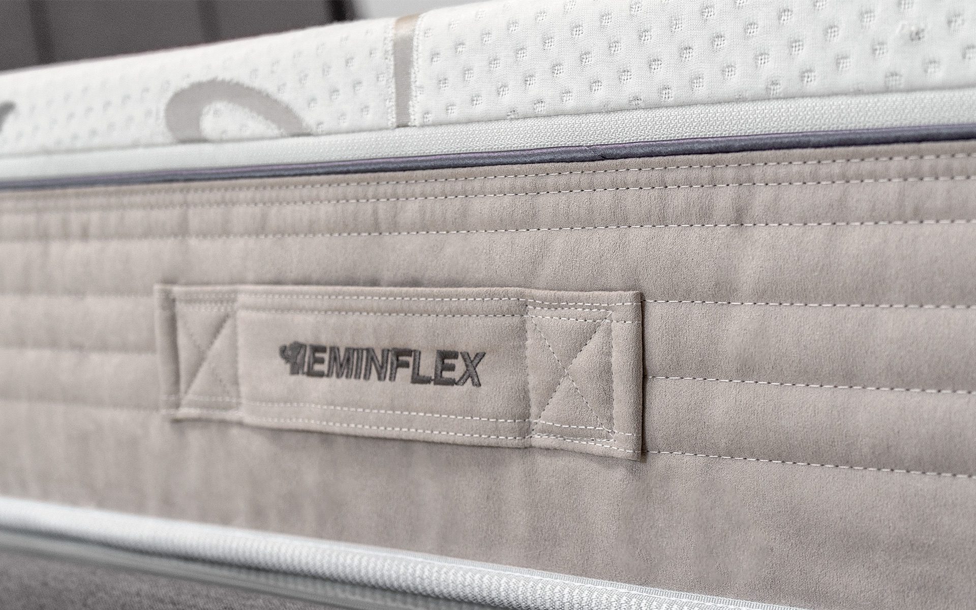 Eminflex Materassi Diamond matrimoniale dettaglio maniglia in tessuto