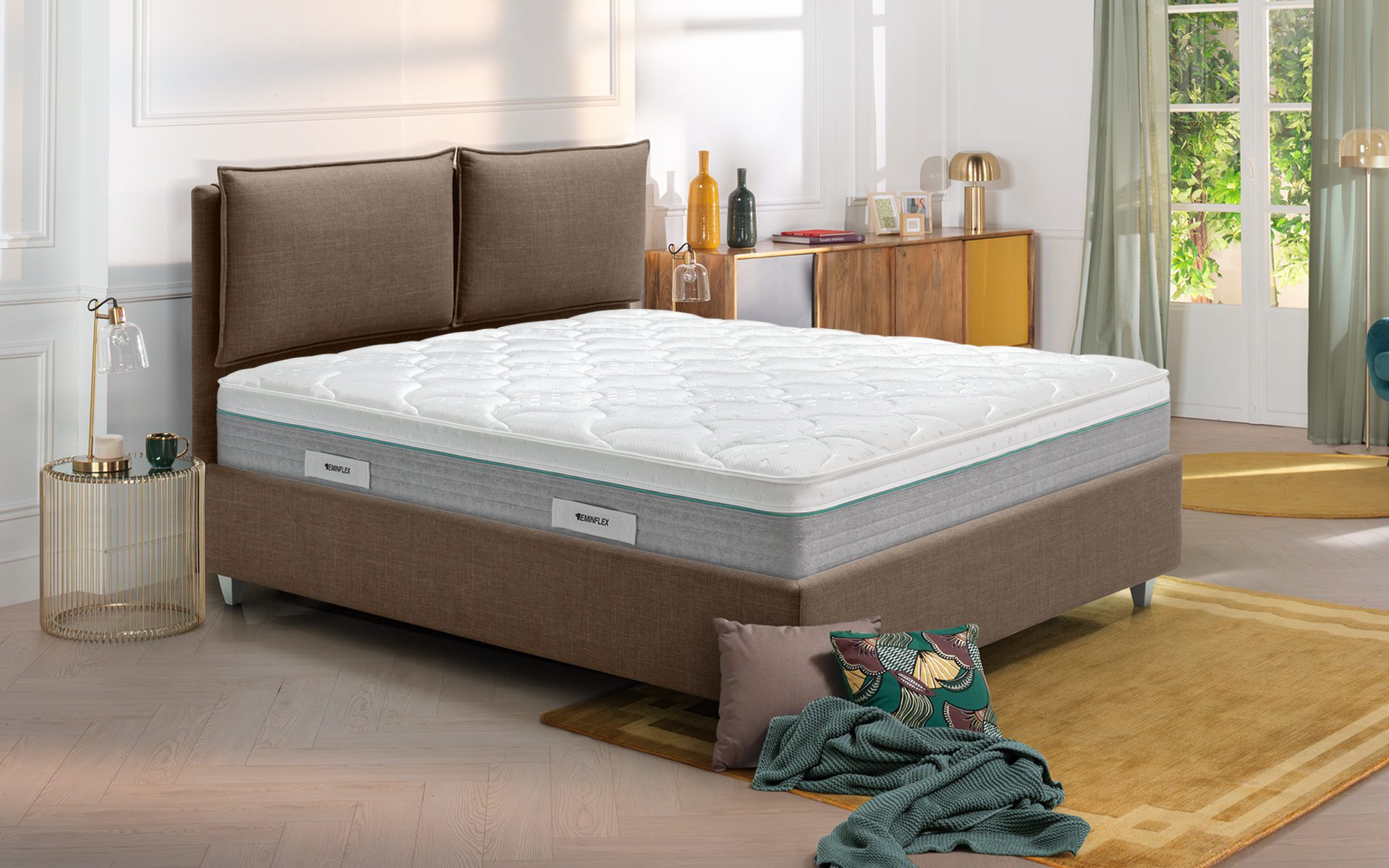 Eminflex Materassi Paradise matrimoniale con letto ambientato