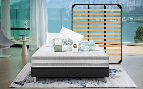 Eminflex Materassi Infinity matrimoniale con rete Elekta Plus e kit notte