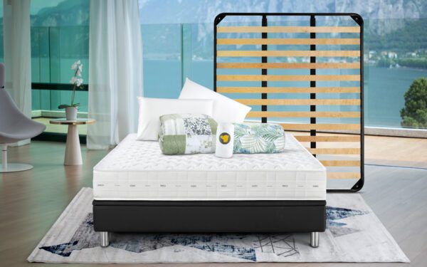 Eminflex Materassi Mito matrimoniale con rete Elekta Plus e kit notte