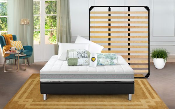 Eminflex Materassi Naturity matrimoniale con rete Elekta Plus e kit notte