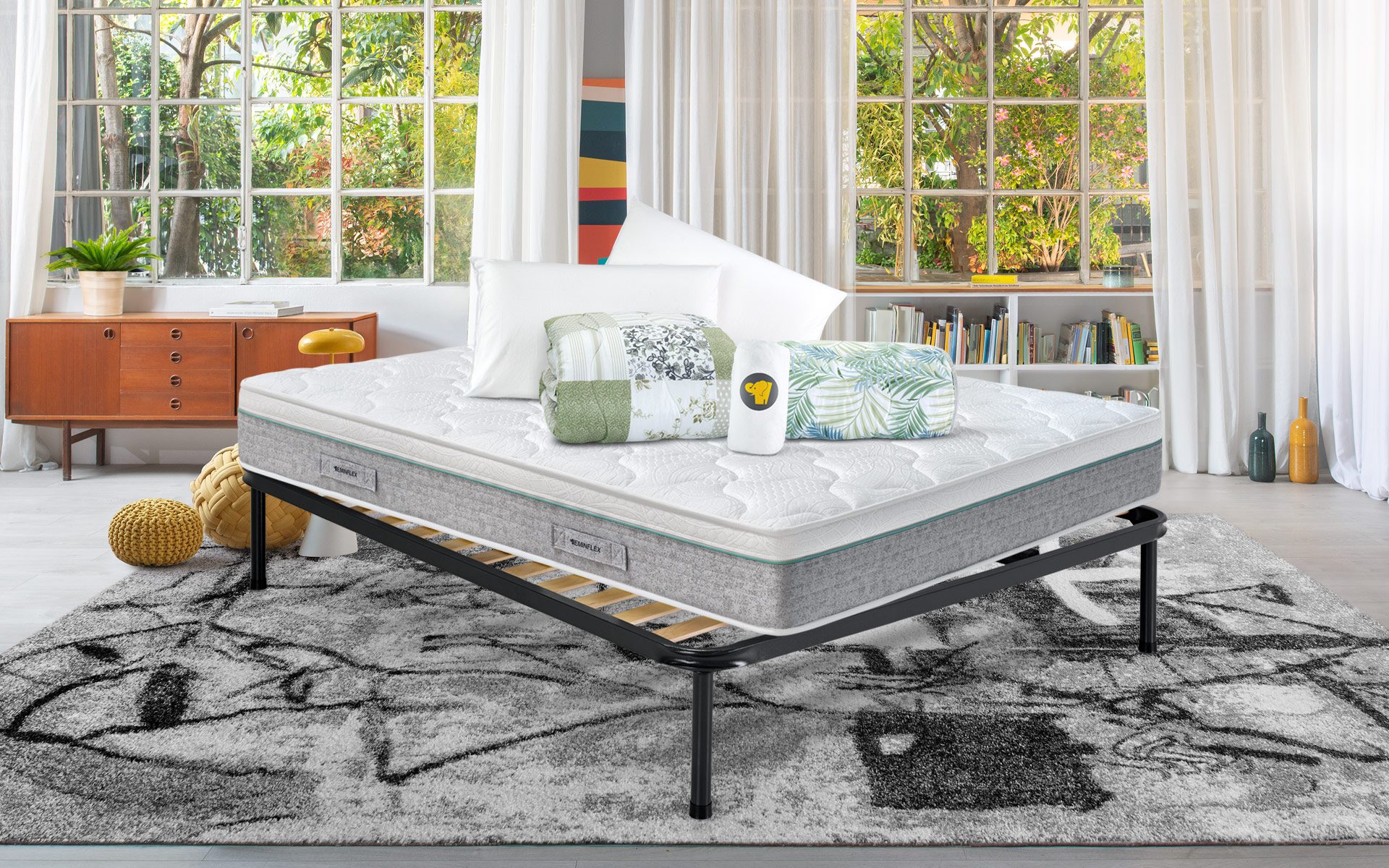 Eminflex Materassi Performa matrimoniale con rete Elekta Plus offerta con kit notte