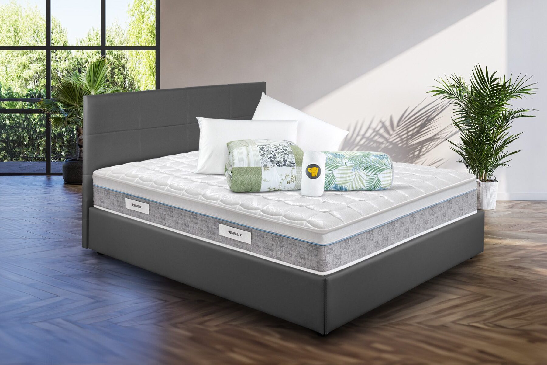 Eminflex materassi lenzuola con bordo in raso